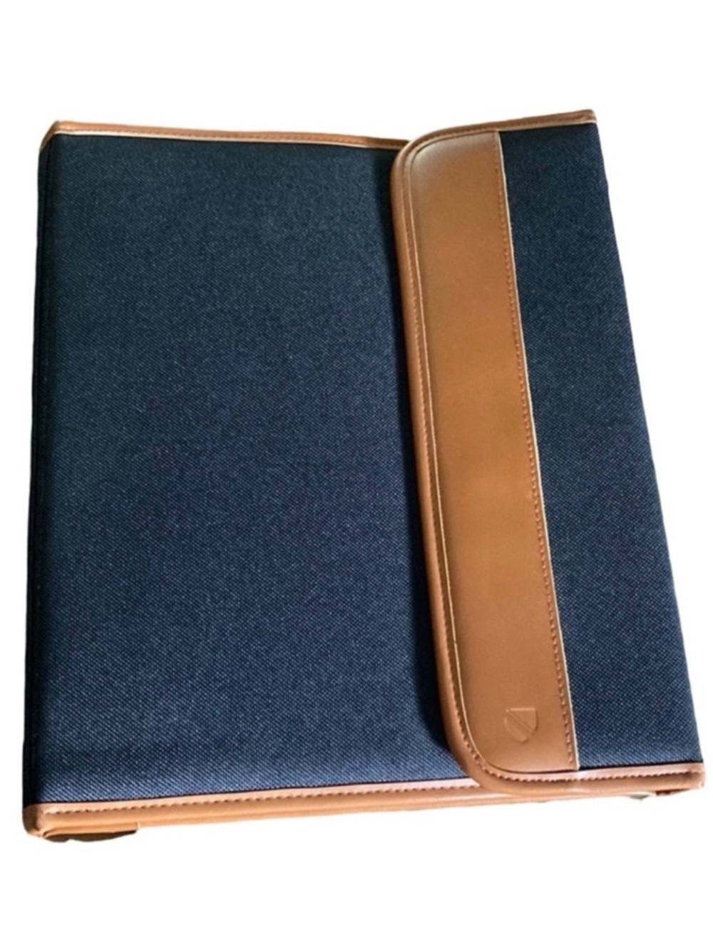 Mead Cambridge Leather Canvas Portfolio Trapper Keeper